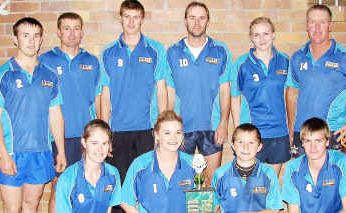 A-grade winners Breakaways (back, from left) Andrew Ryan, Shane Bourke, Jason Steketee, Gary Mauch, Jodie Collins, Chris Wright (front, from left) Katrina Steketee, Jess Carey, Josh Ryan and Mark Steketee. A-grade winners Breakaways (back, from left) Andrew Ryan, Shane Bourke, Jason Steketee, Gary Mauch, Jodie Collins, Chris Wright (front, from left) Katrina Steketee, Jess Carey, Josh Ryan and Mark Steketee.